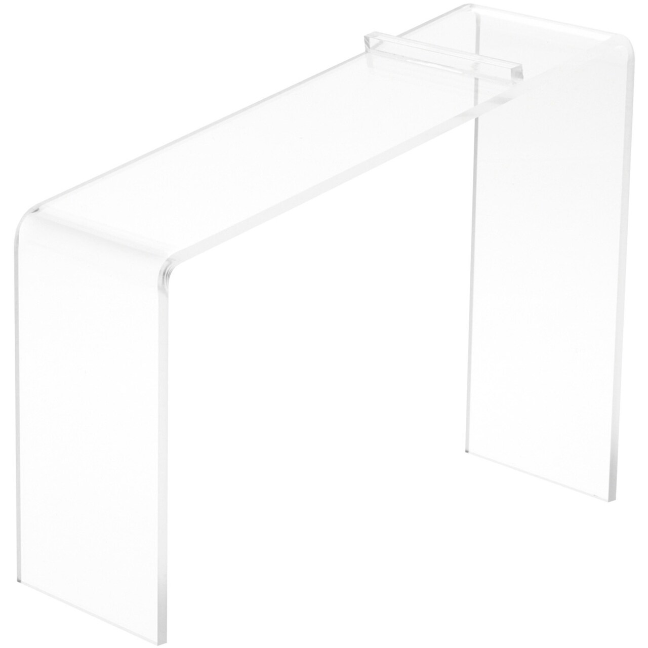 Plymor Clear Acrylic Elevated Heel Shoe Display Riser, 3" W x 9" D x 7" H